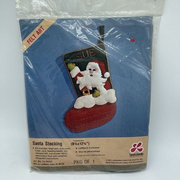 LEEWARDS FELT STOCKING KIT  Personalized Vintage - Picture 1 of 2